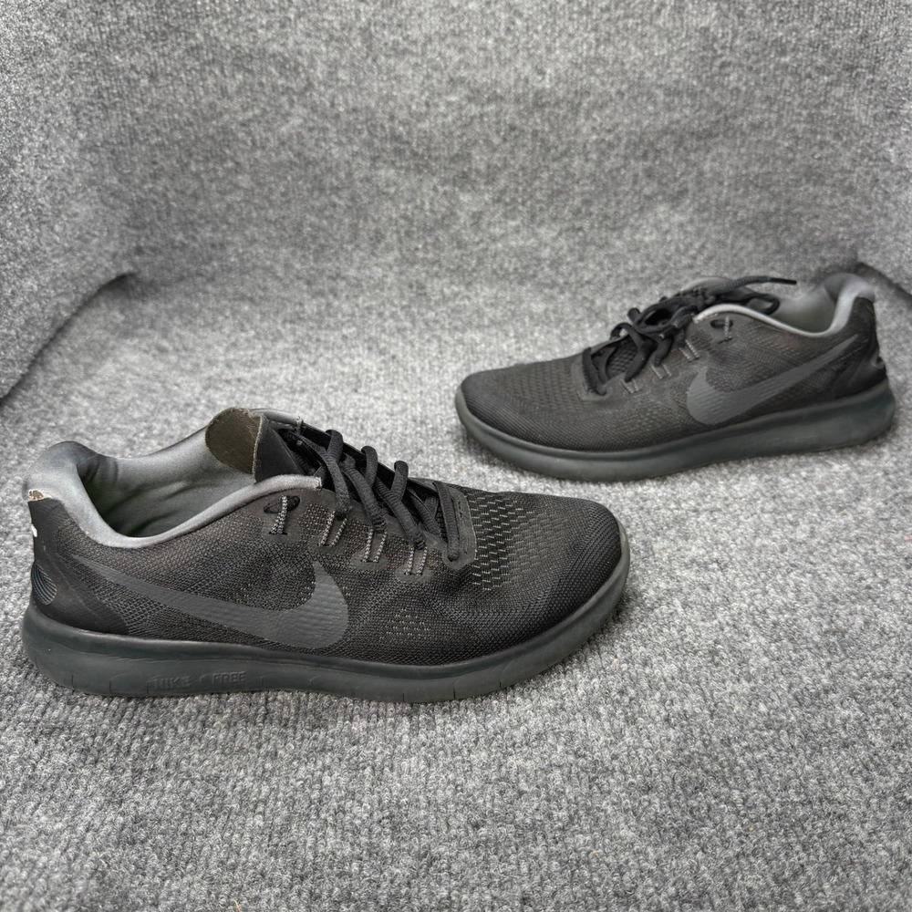 Nike Free RN 2017 Mens 9.5 Black Anthracite Running Sneakers 880840-003